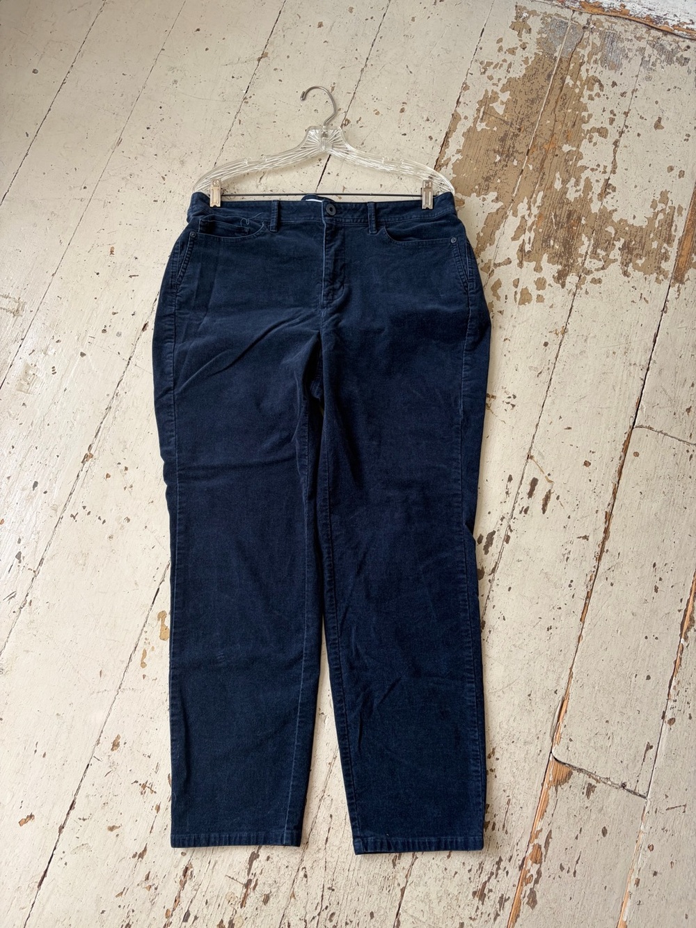J. Jill Dark Navy Straight-Leg Corduroy Pants